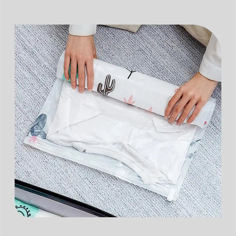 Sacs de rangement sous vide avec pompe électrique, 4 formats