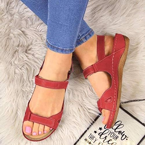 Sandales orthopédiques femme à scratch, coloris rose