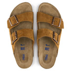 Sandales homme à deux brides et boucles réglables, marron, marron