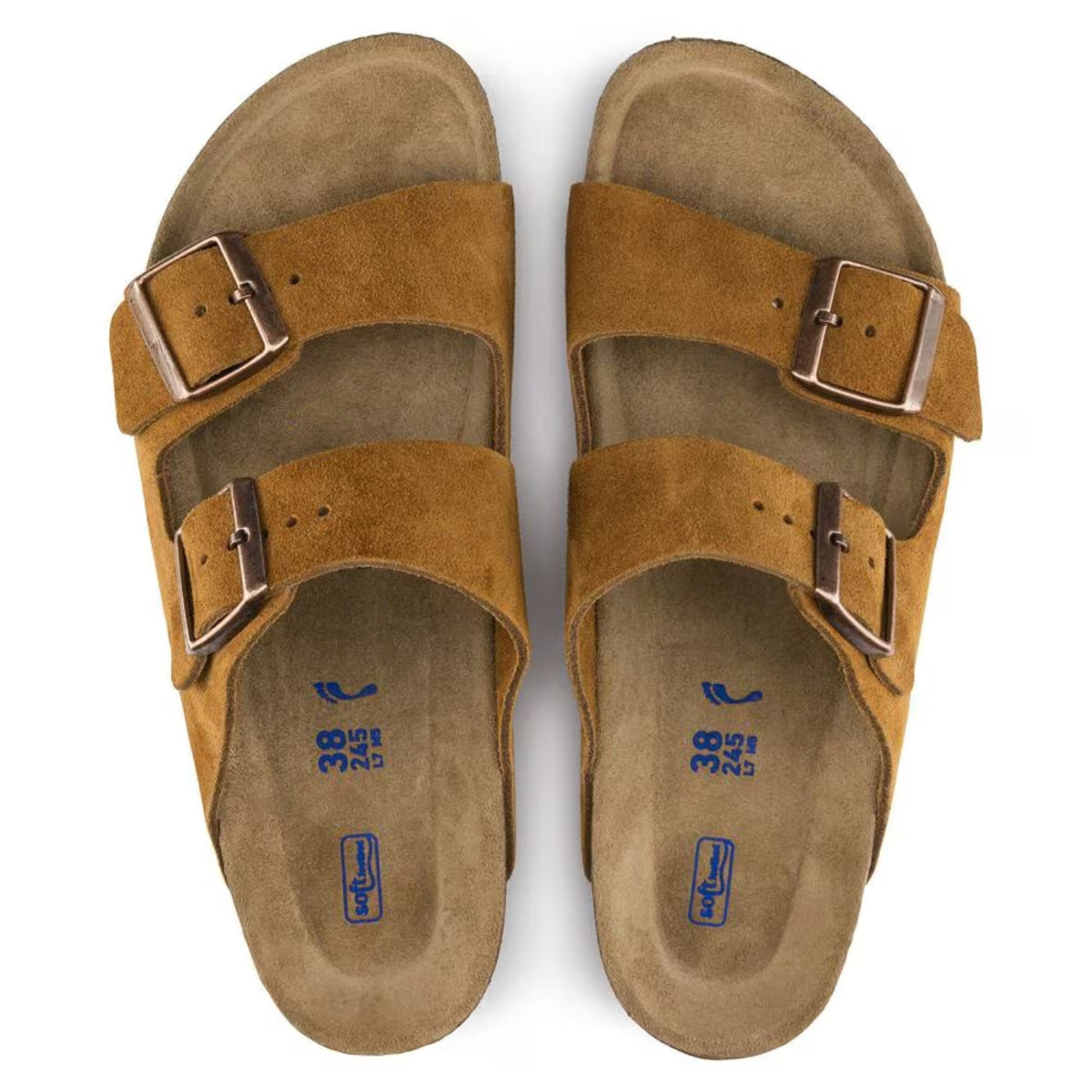 Sandales homme à deux brides et boucles réglables, marron, marron