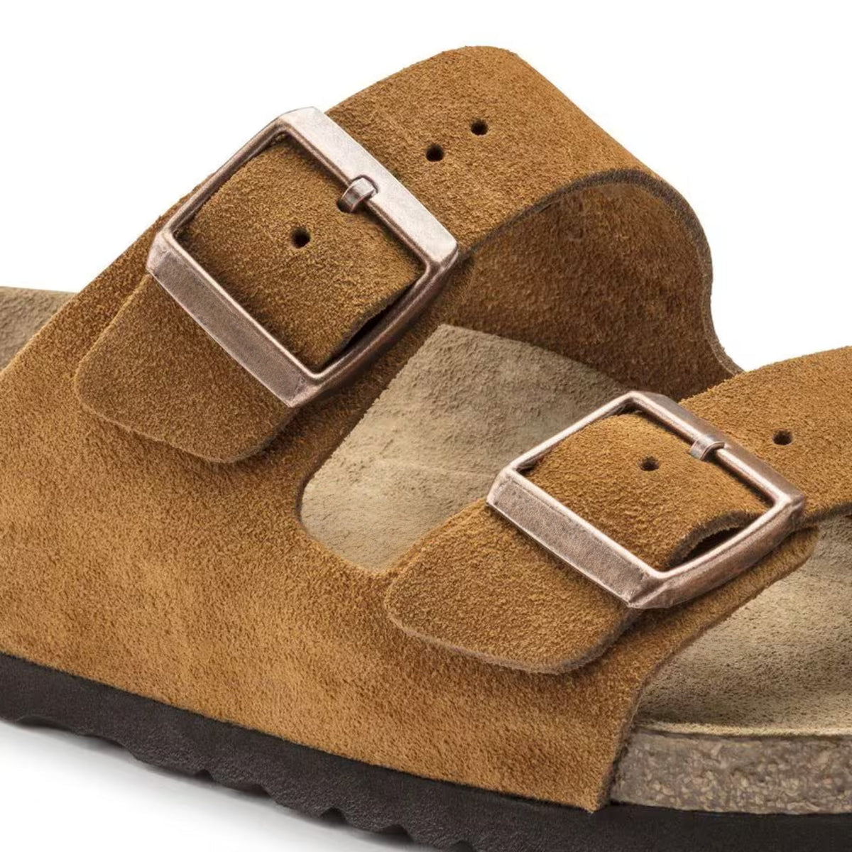 Sandales homme à deux brides et boucles réglables, marron