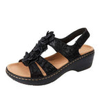 Sandales orthopédiques compensées femme, ouvertes, six coloris