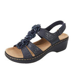 Sandales orthopédiques compensées femme, ouvertes, six coloris