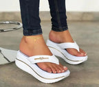 Sandales compensées femme, talon compensé, du 35 au 43, blanc