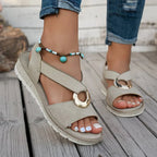 Sandales femme à boucle décorative, quatre coloris, 36 au 42