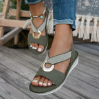 Sandales femme à boucle décorative, quatre coloris, 36 au 42