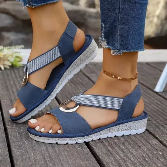 Sandales femme à boucle décorative, quatre coloris, 36 au 42
