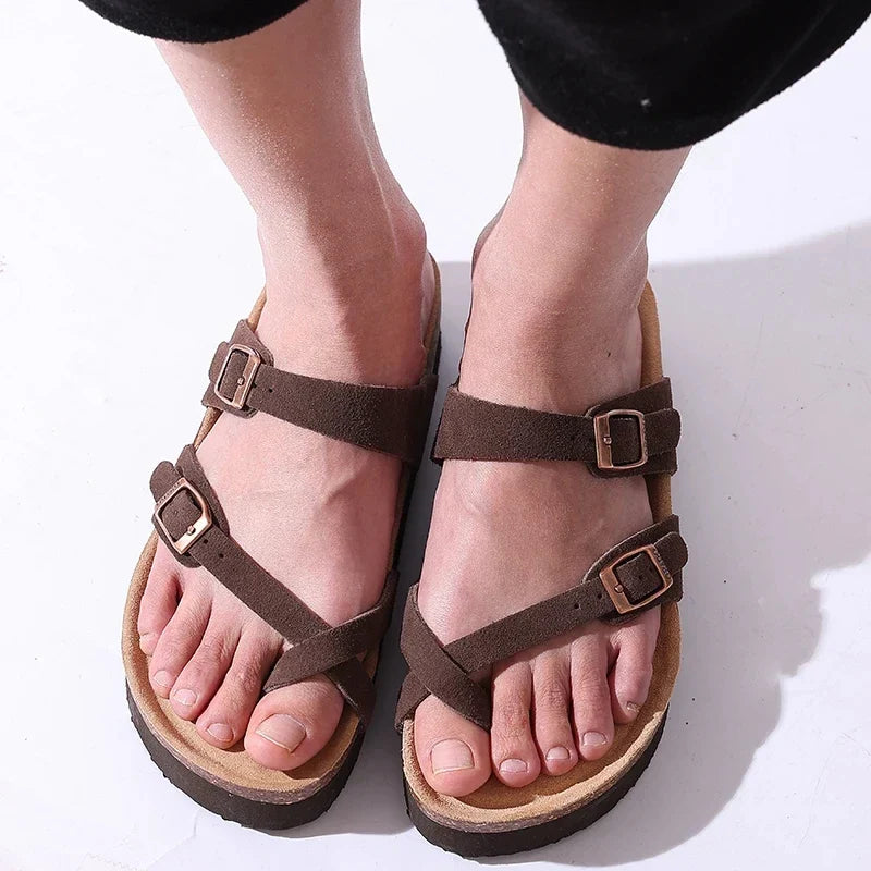 Sandales entre-doigt mixtes à double bride réglable, du 36 au 43