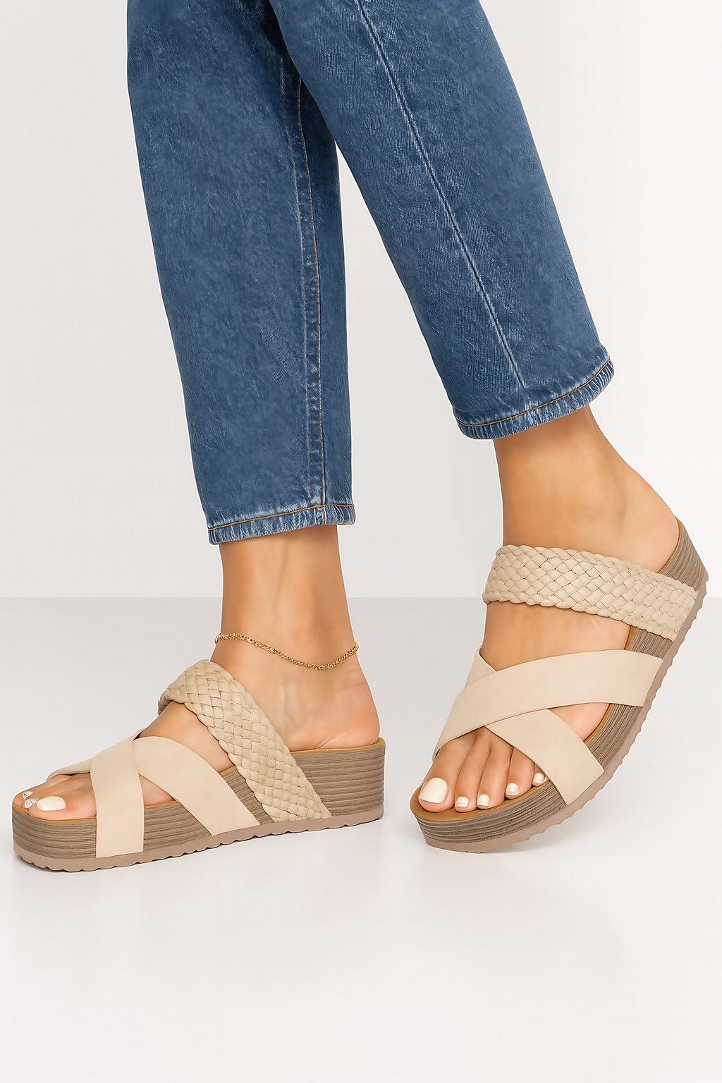 Sandales confortables femme à sangles réglables, semelle matelassée, blanc