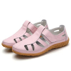 Sandales sport femme à scratch, semelle antidérapante, rose