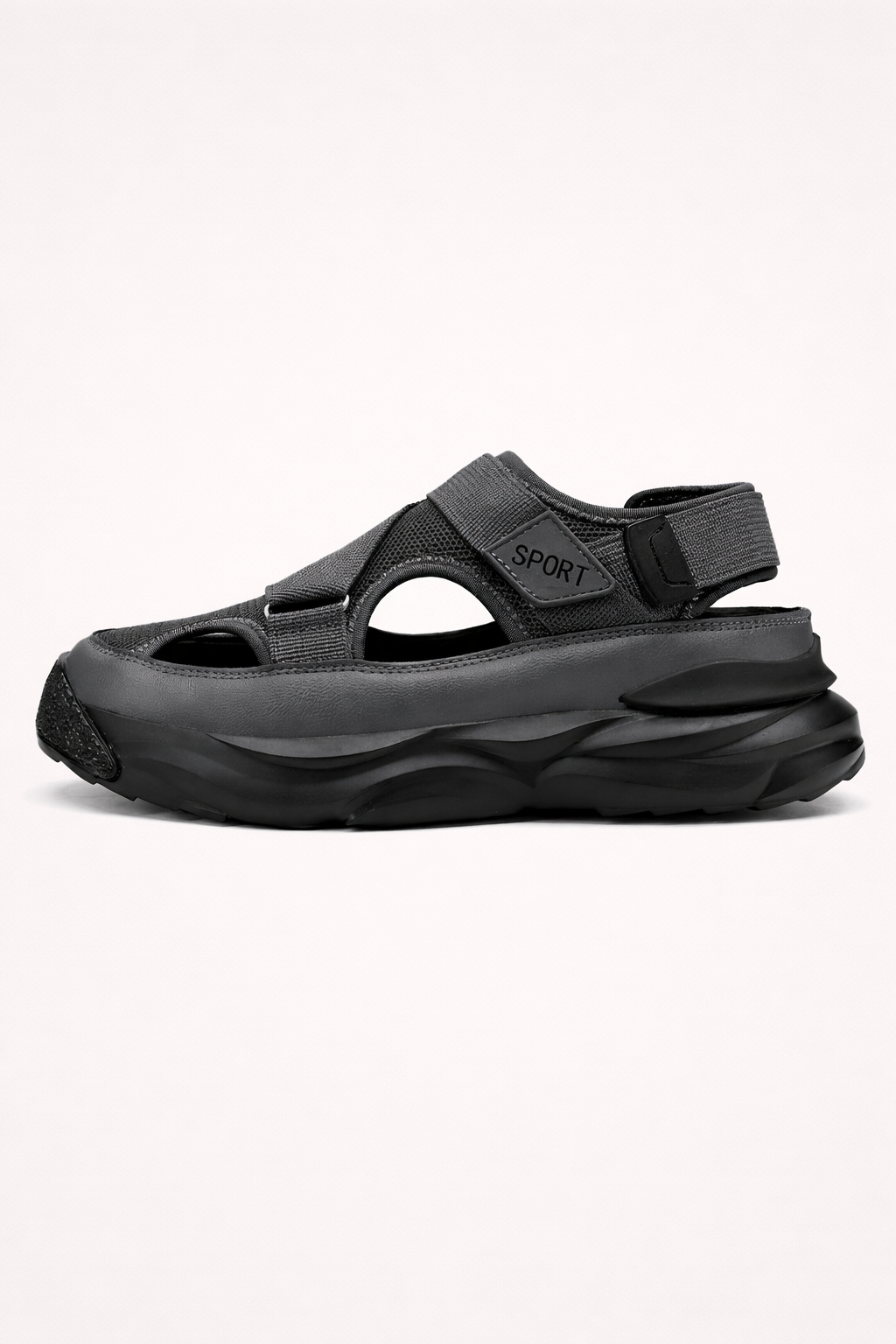 Sandales de sport homme à scratch, semelle épaisse