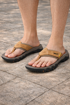 Sandales de sport homme, semelle épaisse et renfort latéral