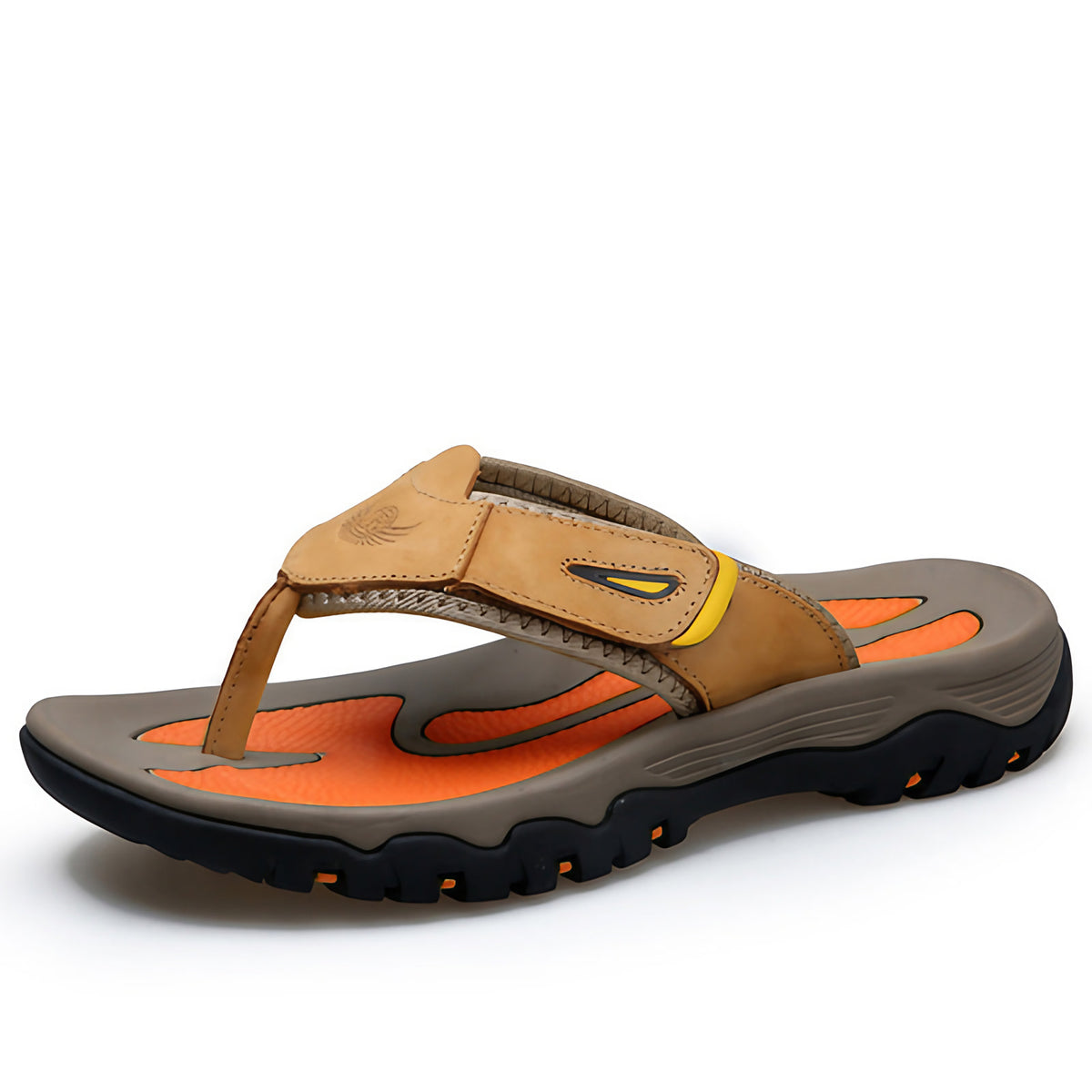 Sandales de sport homme, semelle épaisse et renfort latéral, kaki