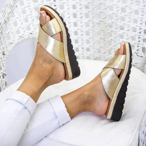 Sandales orthopédiques femme, semelle épaisse à mémoire de forme