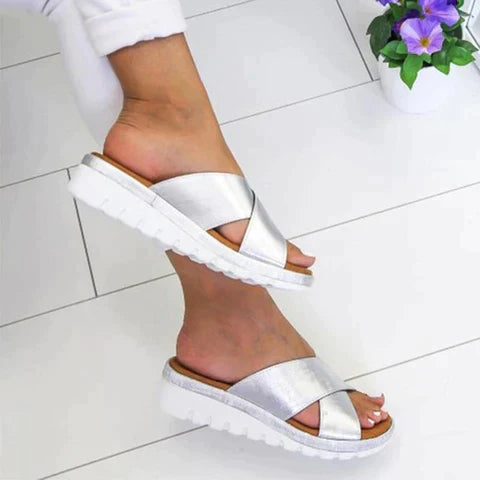 Sandales orthopédiques femme, semelle épaisse à mémoire de forme