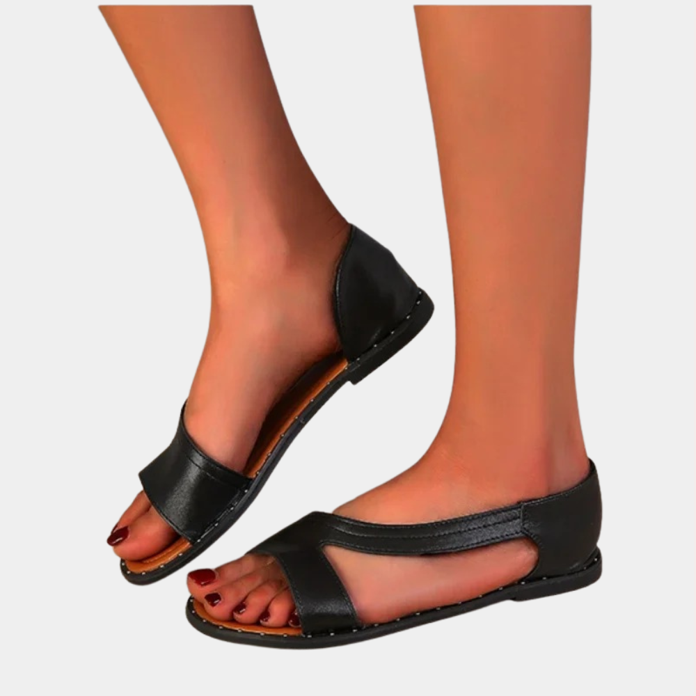 Sandales femme au style minimaliste, blanc ou noir, du 36 au 42