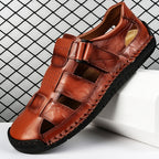 Sandales homme légères pour l'été, trois coloris, brun rouge