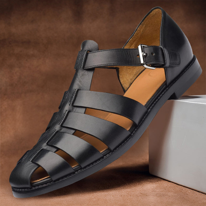 Sandales homme d'été à brides, cinq coloris, du 38 au 48, noir