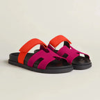 Sandales femme à brides ajustables, semelle matelassée, six coloris, rose