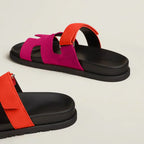 Sandales femme à brides ajustables, semelle matelassée, six coloris