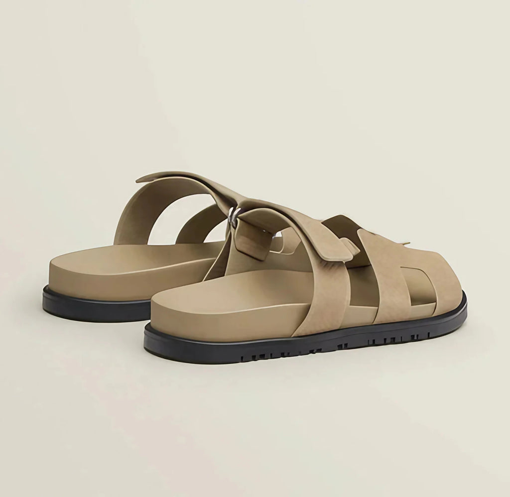Sandales femme à brides ajustables, semelle matelassée, six coloris, crème