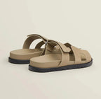Sandales femme à brides ajustables, semelle matelassée, six coloris, crème