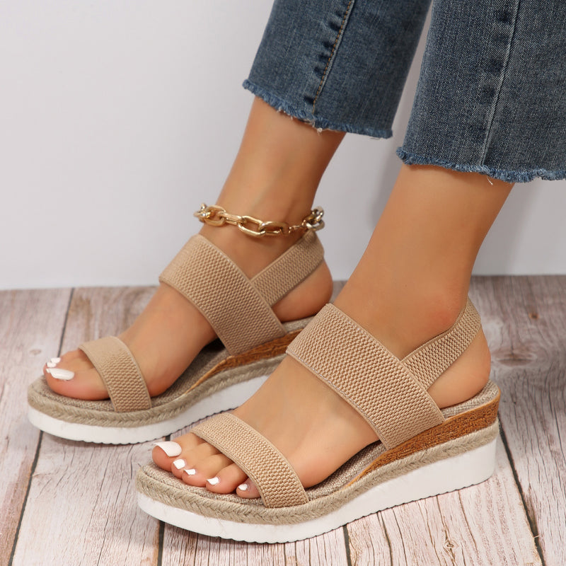 Sandales à plateau femme à brides, cinq coloris, du 35 au 43