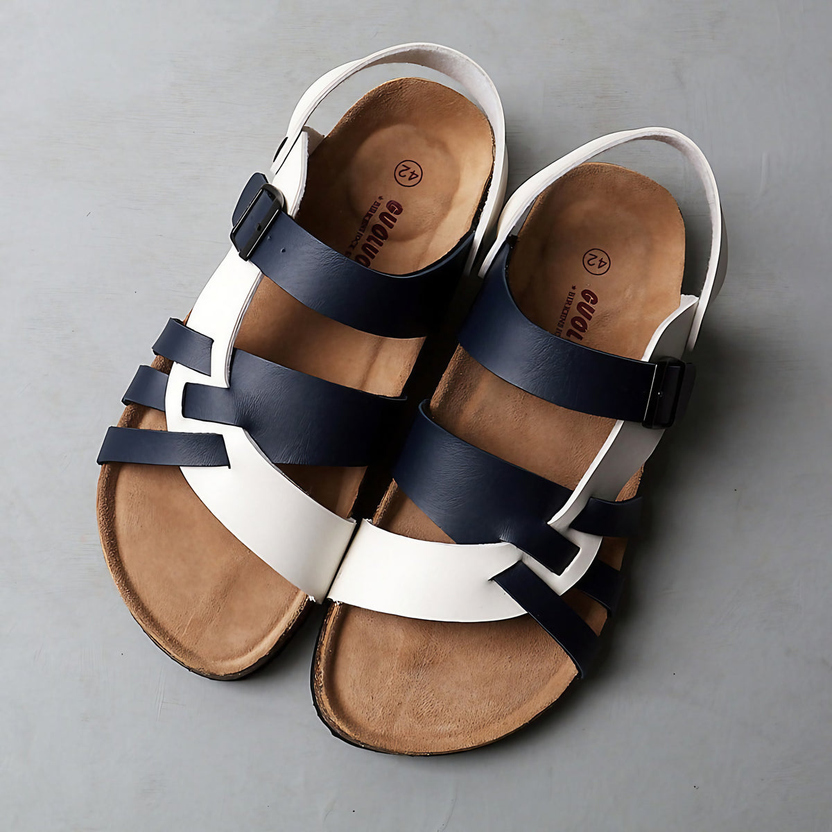 Sandales femme à semelle intérieure rembourrée, trois coloris, bleu