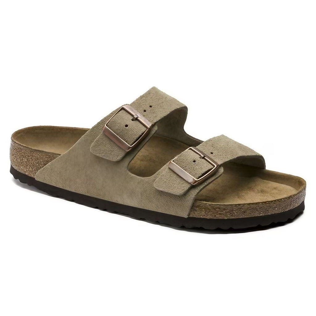 Sandales femme taupe, semelle anatomique, bride réglable