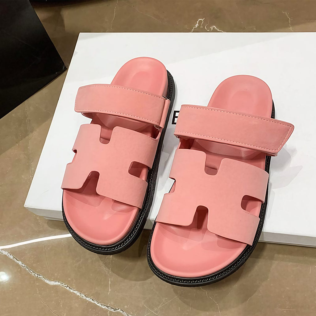 Sandales confortables femme, six coloris, du 35 au 45, rose