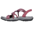 Sandales orthopédiques femme à brides scratch, trois coloris, rouge