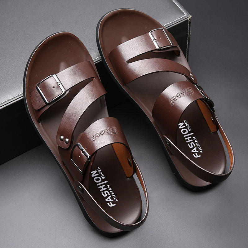 Sandales homme à boucle métallique réglable, du 38 au 48