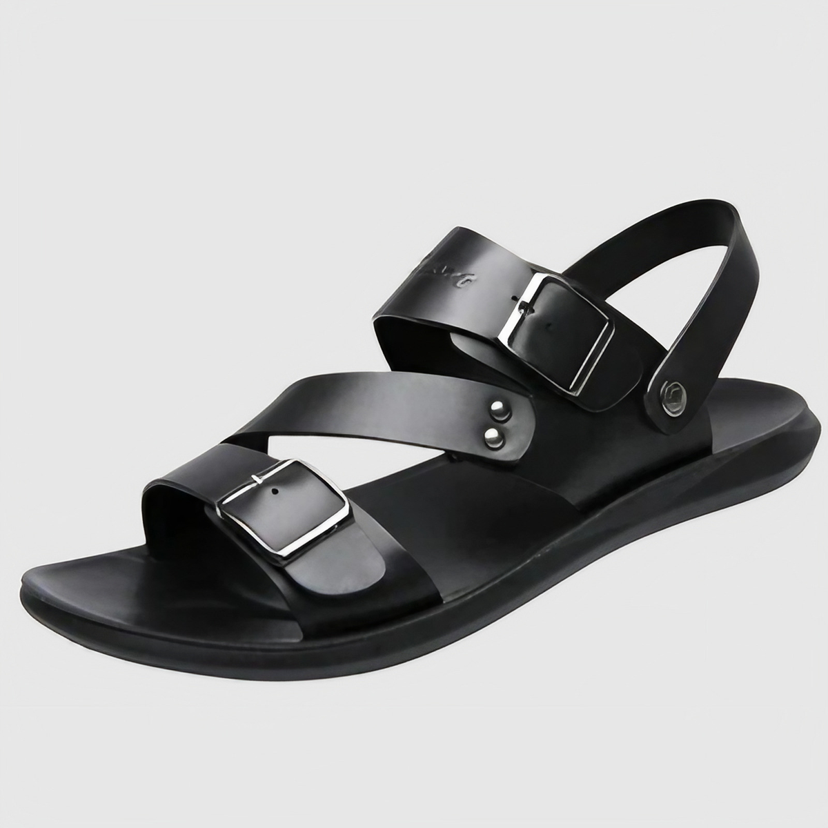 Sandales homme à boucle, légères, noir ou marron