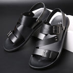 Sandales homme à boucle, légères, noir ou marron