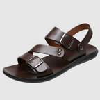 Sandales homme à boucle, légères, noir ou marron