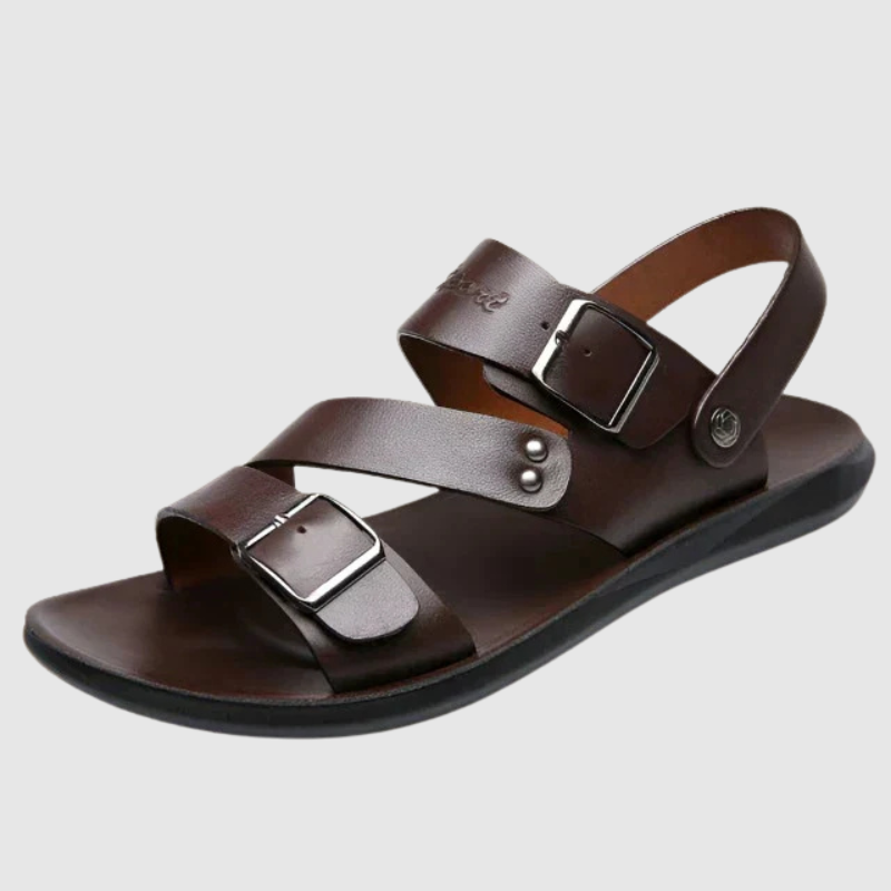 Sandales homme à boucle, légères, noir ou marron