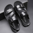 Sandales homme à boucle ajustable pour l'été, noir