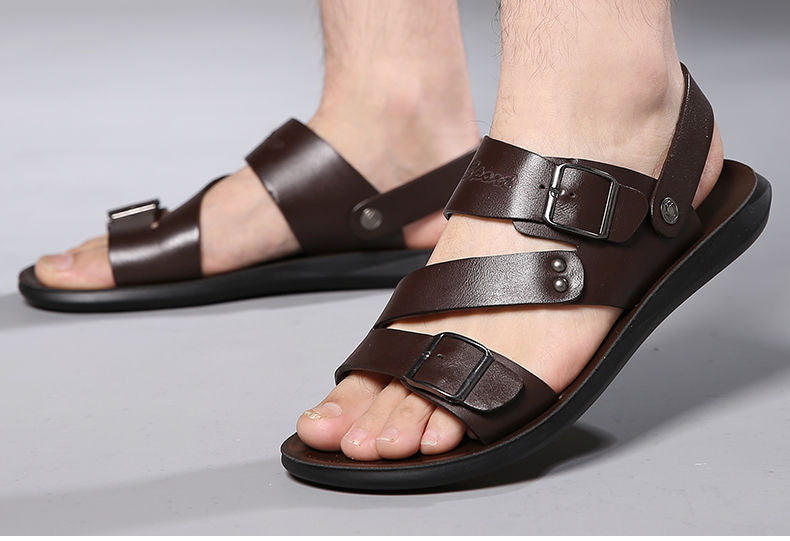 Sandales homme à boucle ajustable pour l'été
