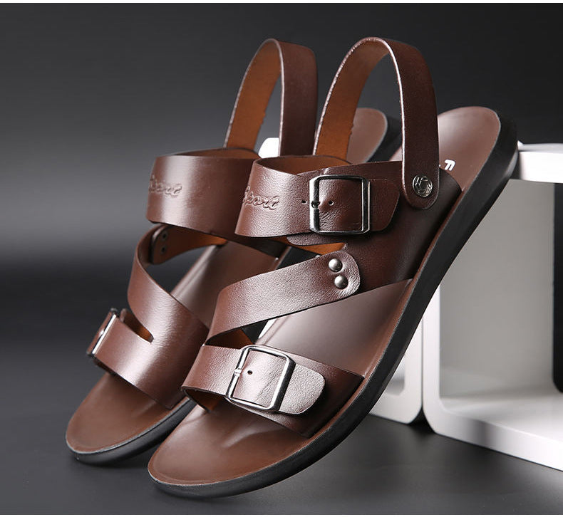 Sandales homme à boucle ajustable pour l'été