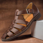 Sandales homme à lanières multiples, cinq coloris, du 38 au 48, brun