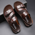 Sandales homme à boucle réglable, marron ou noir