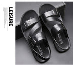 Sandales homme à boucle réglable, marron ou noir