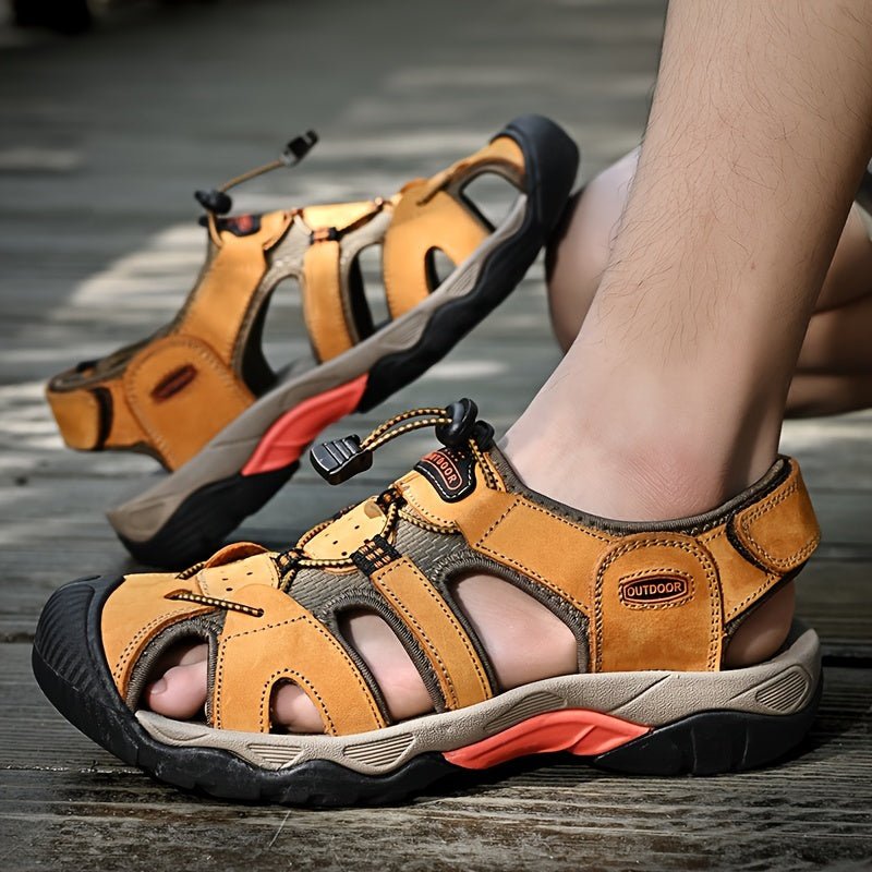 Sandales homme en tige textile aérée, lacet élastique, six coloris