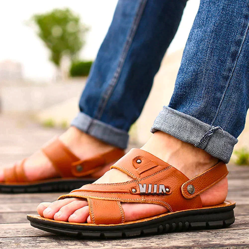 Sandales orthopédiques homme à brides réglables, trois coloris
