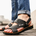 Sandales orthopédiques homme à brides réglables, trois coloris, noir