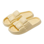 Sandales nuage mixtes à semelle plateforme, 200 g la paire, jaune