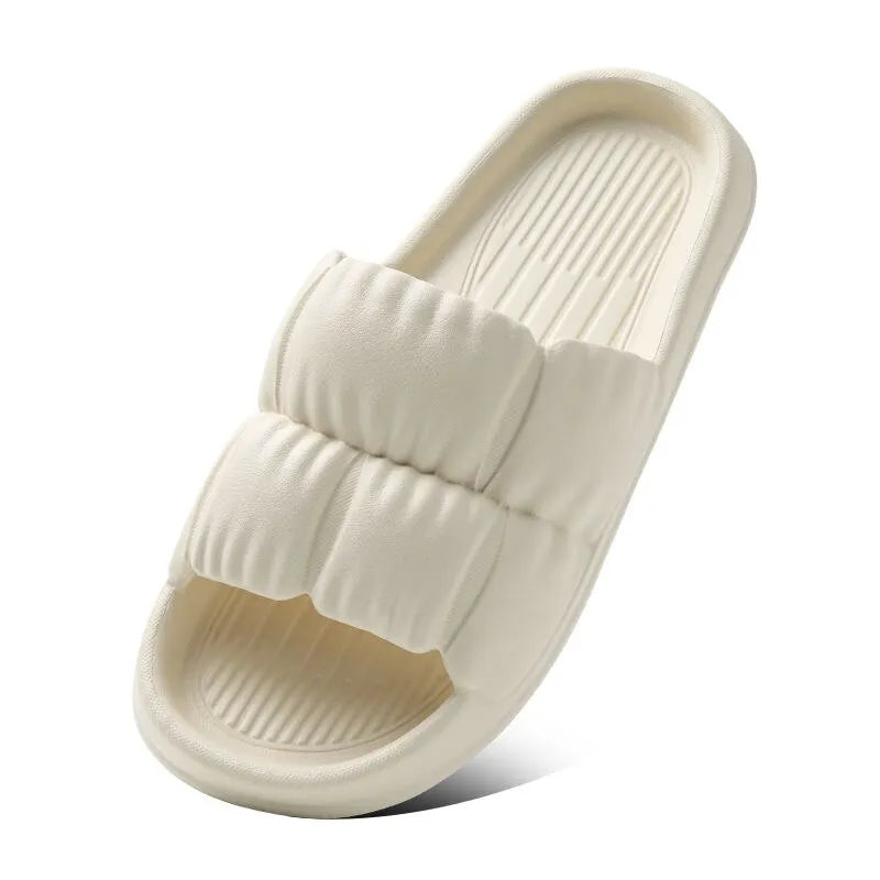 Sandales nuage mixtes à semelle plateforme, 200 g la paire, blanc