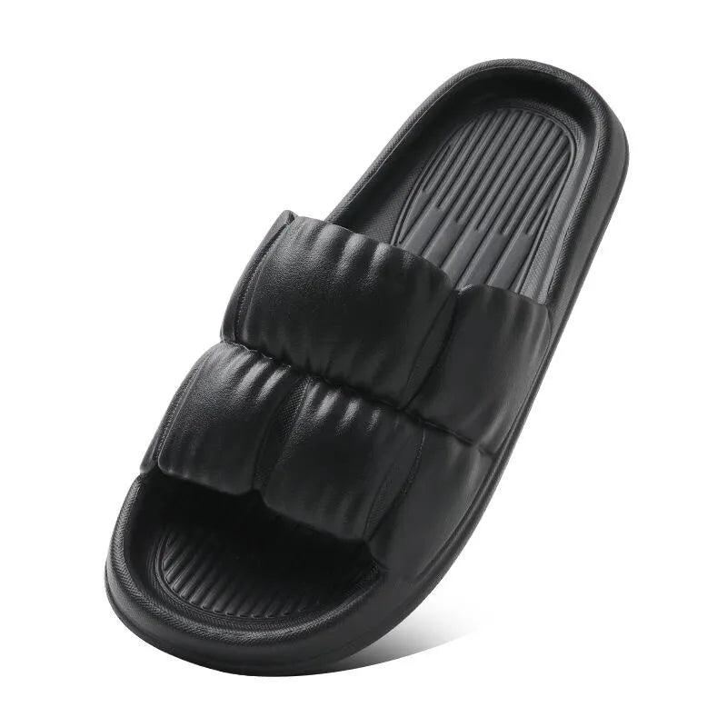 Sandales nuage mixtes à semelle plateforme, 200 g la paire, noir