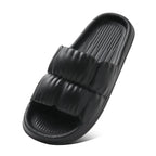 Sandales nuage mixtes à semelle plateforme, 200 g la paire, noir