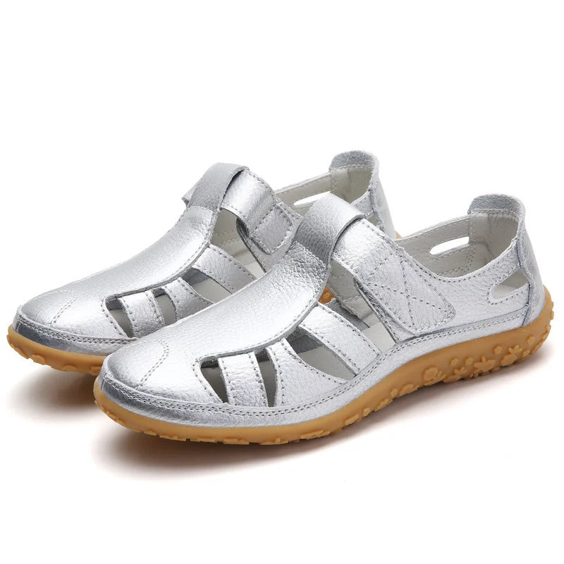 Sandales orthopédiques femme antidérapantes, dix coloris, argenté